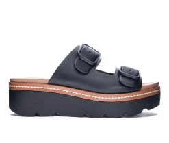 Best Sale 😍 Women's Chinese Laundry Surfs Up Platform 🩴 Sandals Black 👍