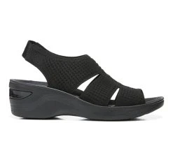 Best reviews of 💯 Women's BZEES Double Up Wedge 🩴 Sandals Black Knit 🛒