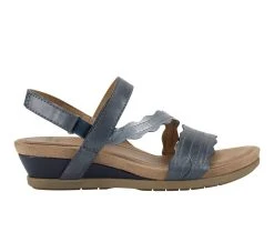 Best Sale 🤩 Women's Earth Origins Poppy Wedge 🩴 Sandals Admiral Blue M ✔️