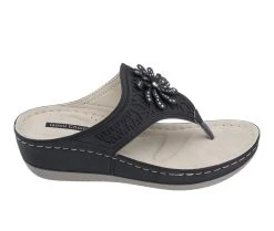 Promo ✨ Women's GC 👟 Shoes Allie Wedge 🩴 Sandals Black 💯