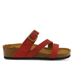 Wholesale 🔔 Women's SPRING STEP Flossie Footbed 🩴 Sandals Red 💯
