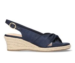 Top 10 🎁 Women's Bella Vita Kimora Espadrille Wedge 🩴 Sandals Nvy Thai Silk 🧨