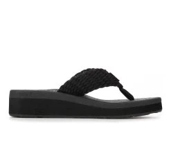 Promo ⭐ Women's Roxy Caila Flip-Flops Black 👏