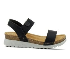 Brand new 💯 Women's Flexus Gelaleta Wedge 🩴 Sandals Black 👏