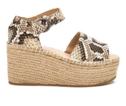Wholesale 😀 Women's Coconuts By Matisse Flirty Platform 🩴 Sandals Grey Snake 🎁