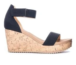Wholesale 👍 Women's CL By Laundry Kaya Wedge 🩴 Sandals Black 🧨