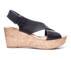 Cheapest 👏 Women's CL By Laundry Dream Girl Platform Wedges Black 🎉