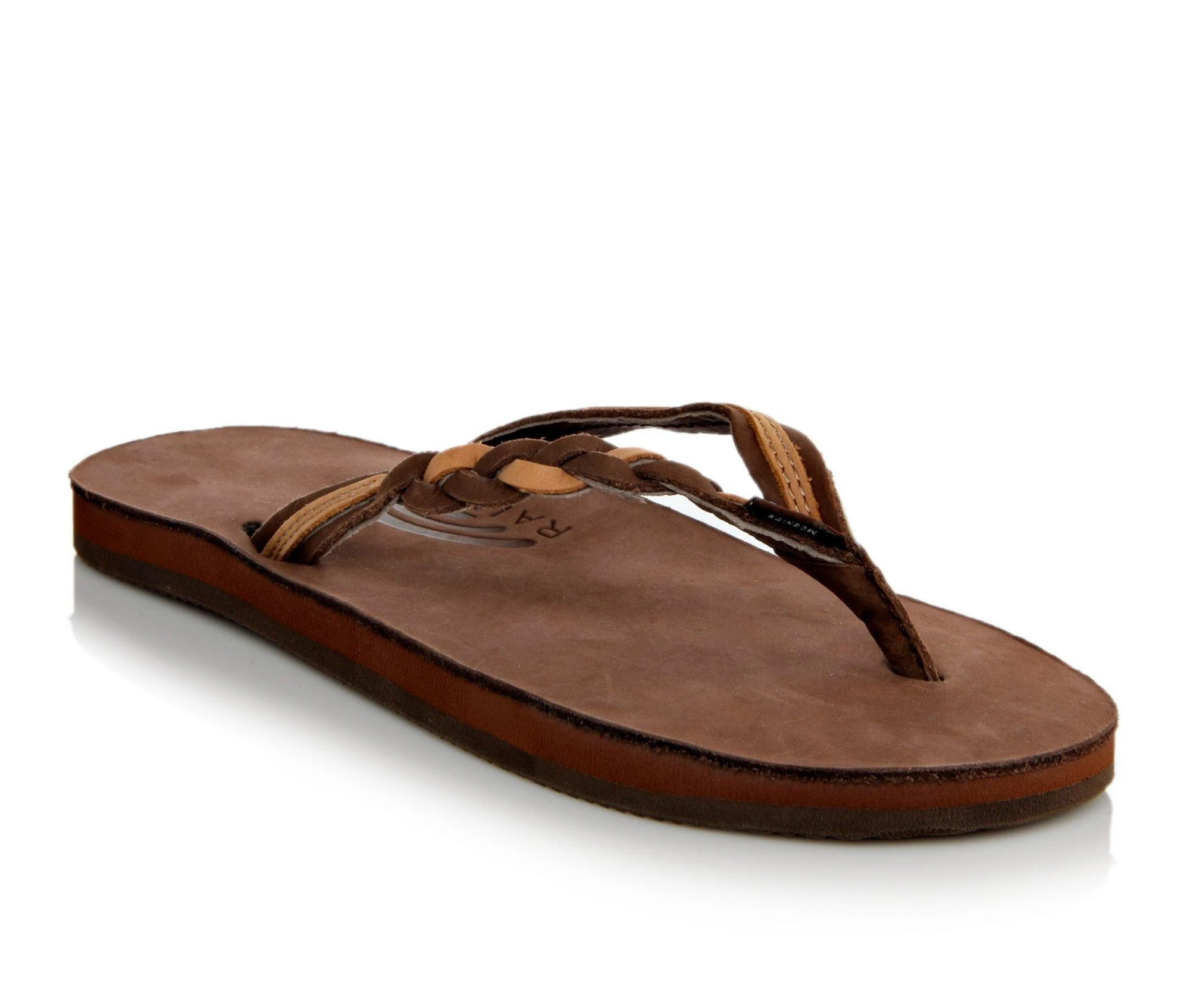 Outlet ๐ Women's Rainbow ๐ฉด Sandals Flirty Braidy 301ALTSB Flip-Flops Espresso/S Brwn ๐ - Image 3