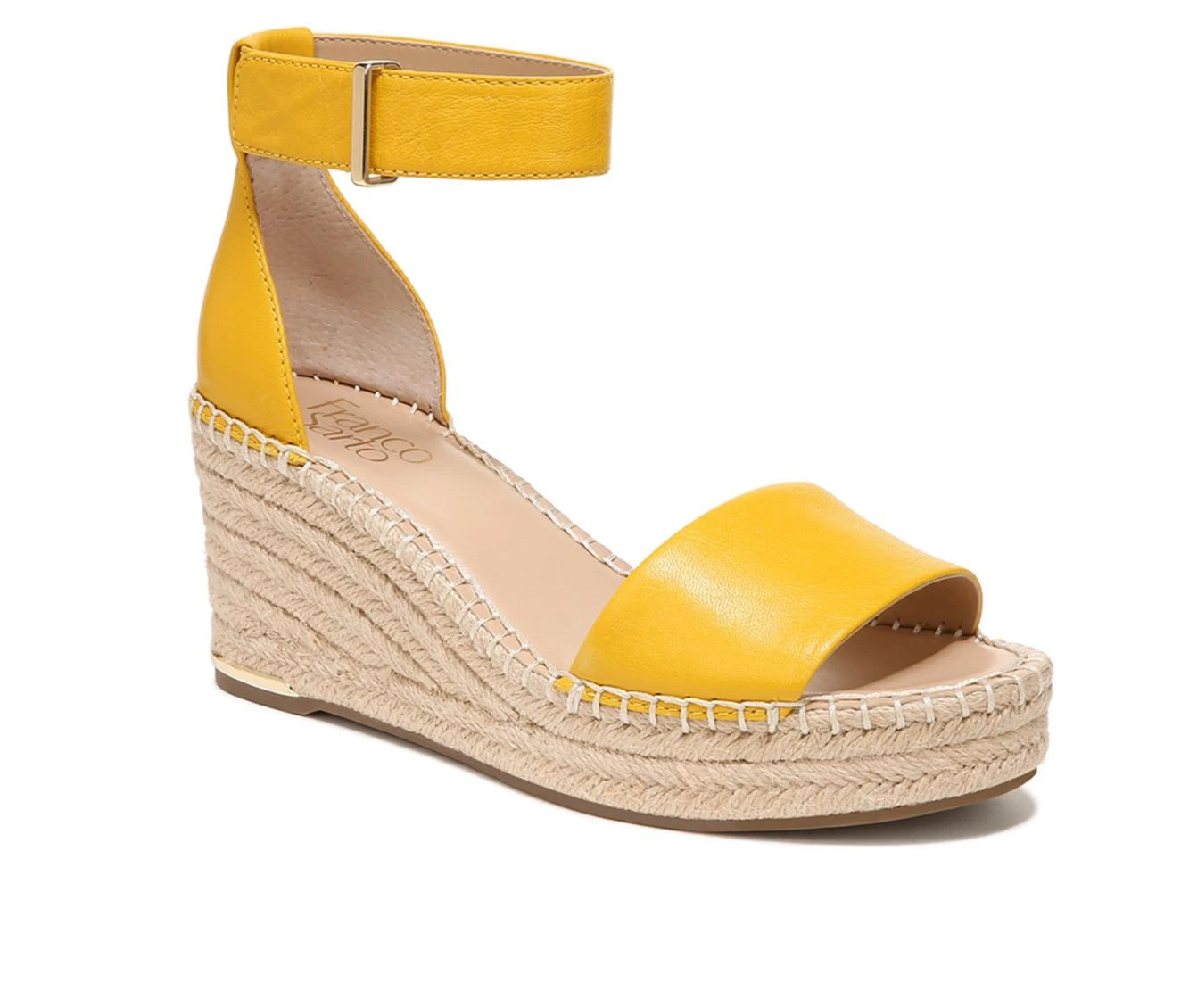 Buy ๐ฅฐ Women's Franco Sarto Clemens Espadrille Wedge ๐ฉด Sandals โ๏ธ Summer Yellow ๐ - Image 3
