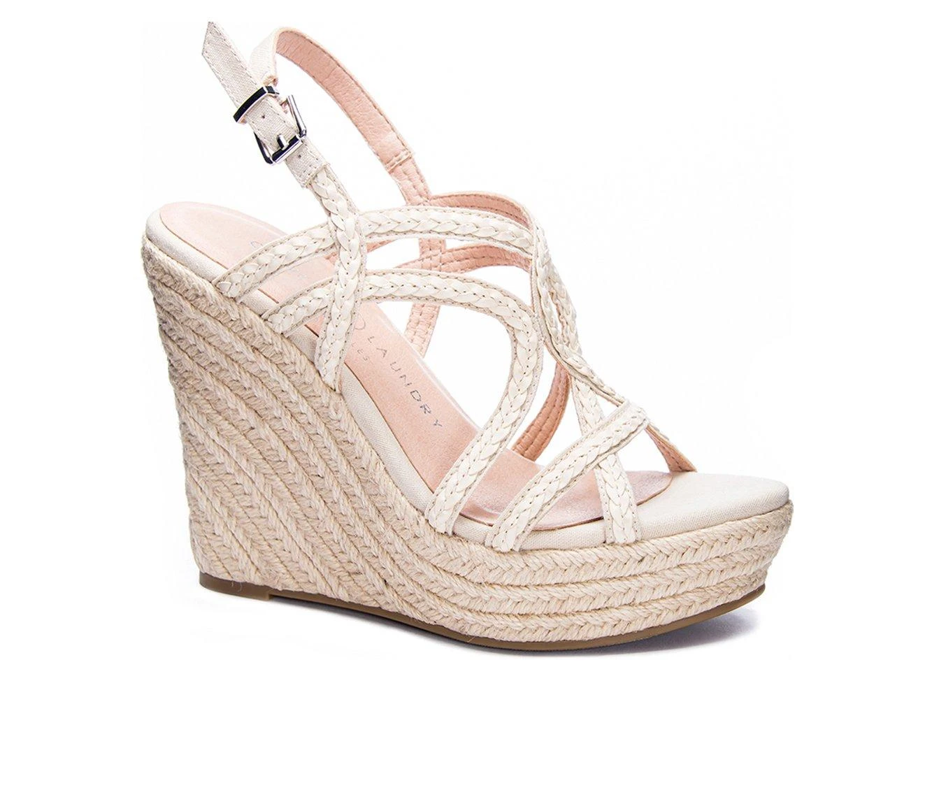 Cheapest 😀 Women's Chinese Laundry Maylin Platform Espadrille Wedges Cream 🌟 - Image 3