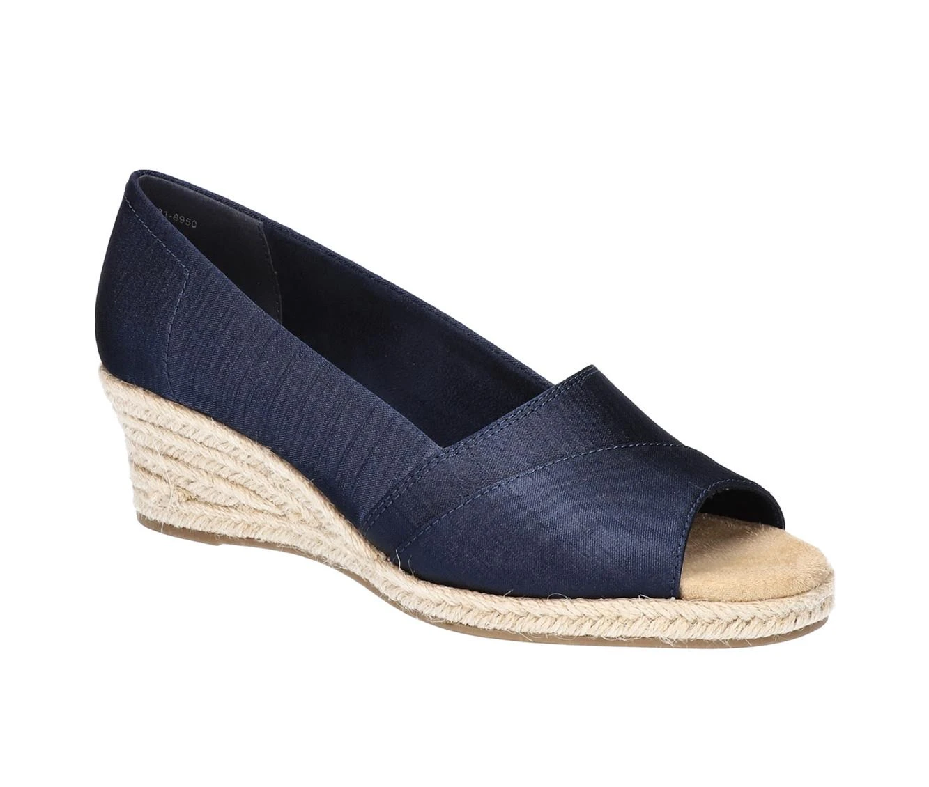 Coupon ๐ฏ Women's Easy Street Jasper Espadrille Wedge ๐ฉด Sandals Navy Thai Silk ๐คฉ - Image 3