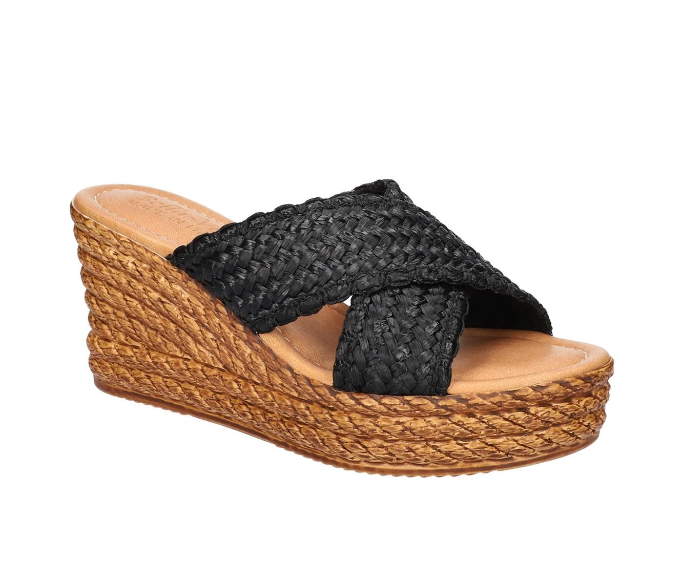 Hot Sale ๐ Women's Bella Vita Italy Geo-Italy Espadrille Wedge ๐ฉด Sandals Black ๐ - Image 3