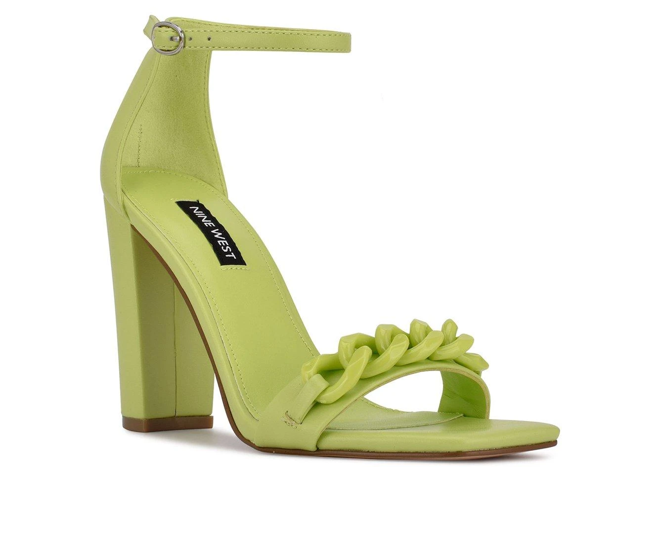 Outlet ๐ Women's Nine West Mindful ๐ Dress ๐ฉด Sandals Neon Lime ๐ - Image 3