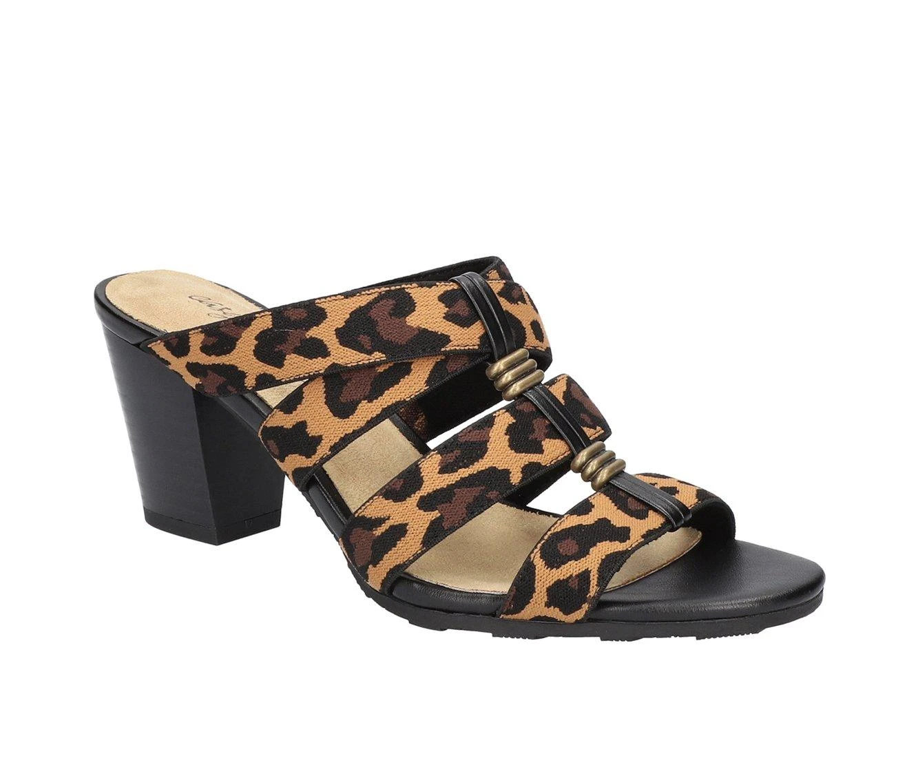 Outlet โจ Women's Easy Street Alize Block Heel ๐ Dress ๐ฉด Sandals Leopard Gore โ - Image 3
