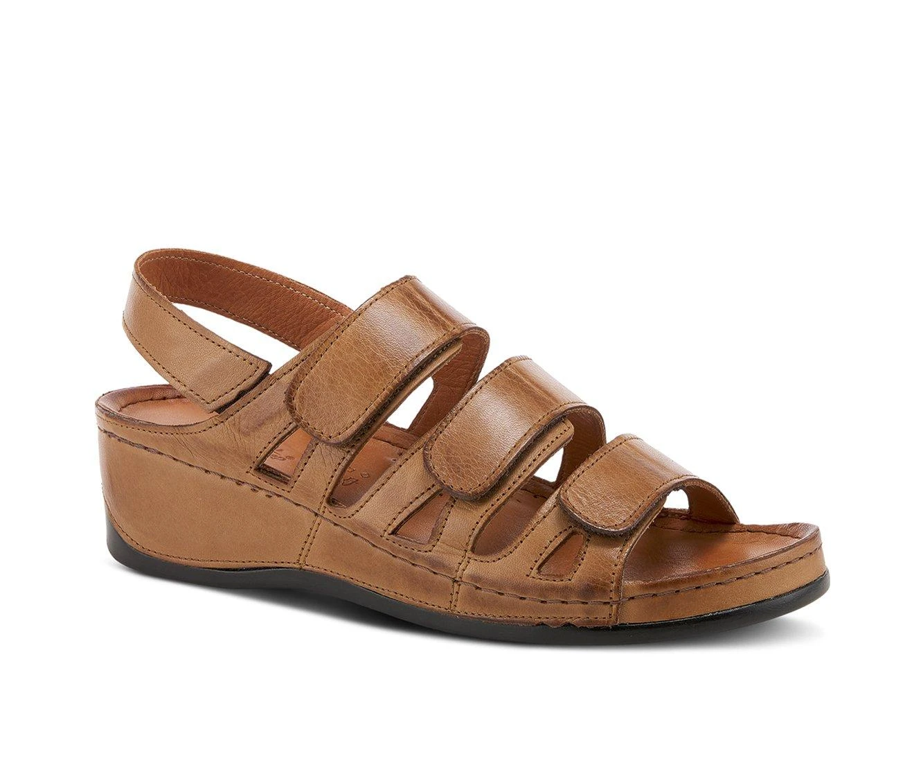 Discount ๐งจ Women's SPRING STEP Eulaback Footbed ๐ฉด Sandals Brown โ๏ธ - Image 3