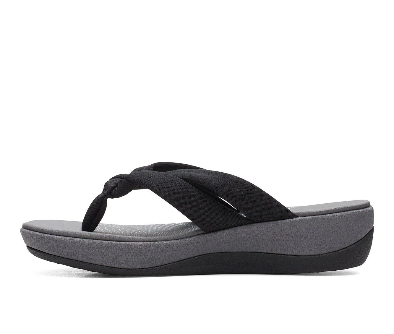 New โ๏ธ Women's Clarks Arla Kaylie Flatform Flip-Flops Black โจ - Image 4