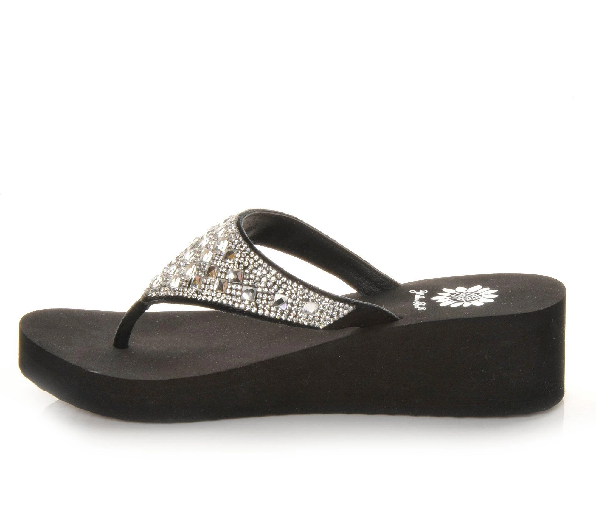 Brand new โ Women's Yellow Box Birder Wedge Flip-Flops Black ๐ฅฐ - Image 4