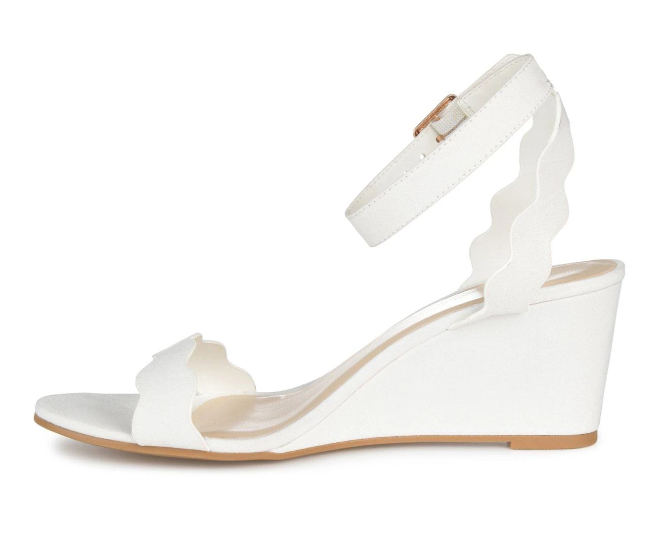 Deals 🌟 Women's Journee Collection Loucia Wedge 🩴 Sandals White 💯 - Image 4