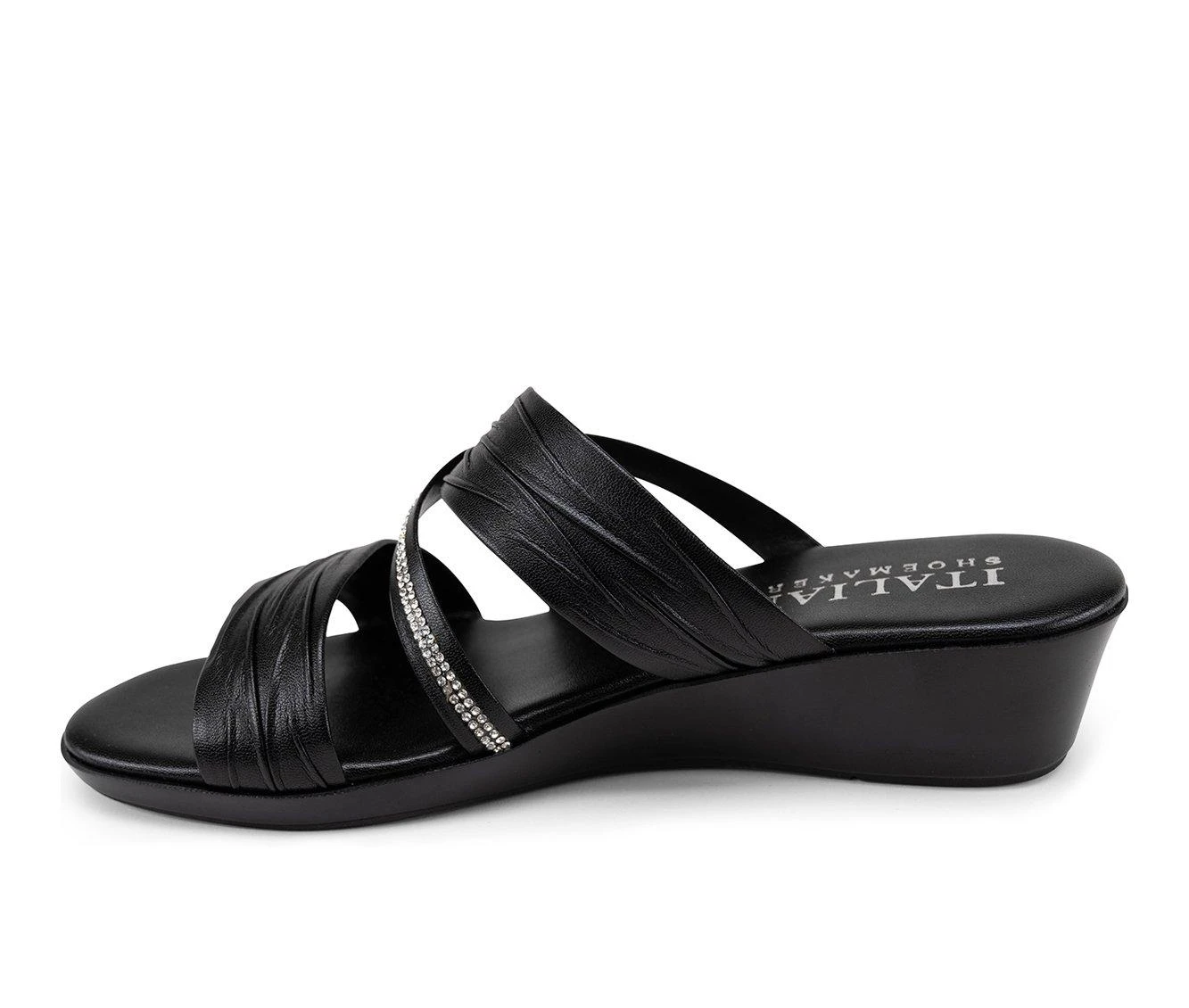 Brand new ⭐ Women's Italian 👟 Shoemakers Hollis Wedge 🩴 Sandals Black ✨ - Image 4