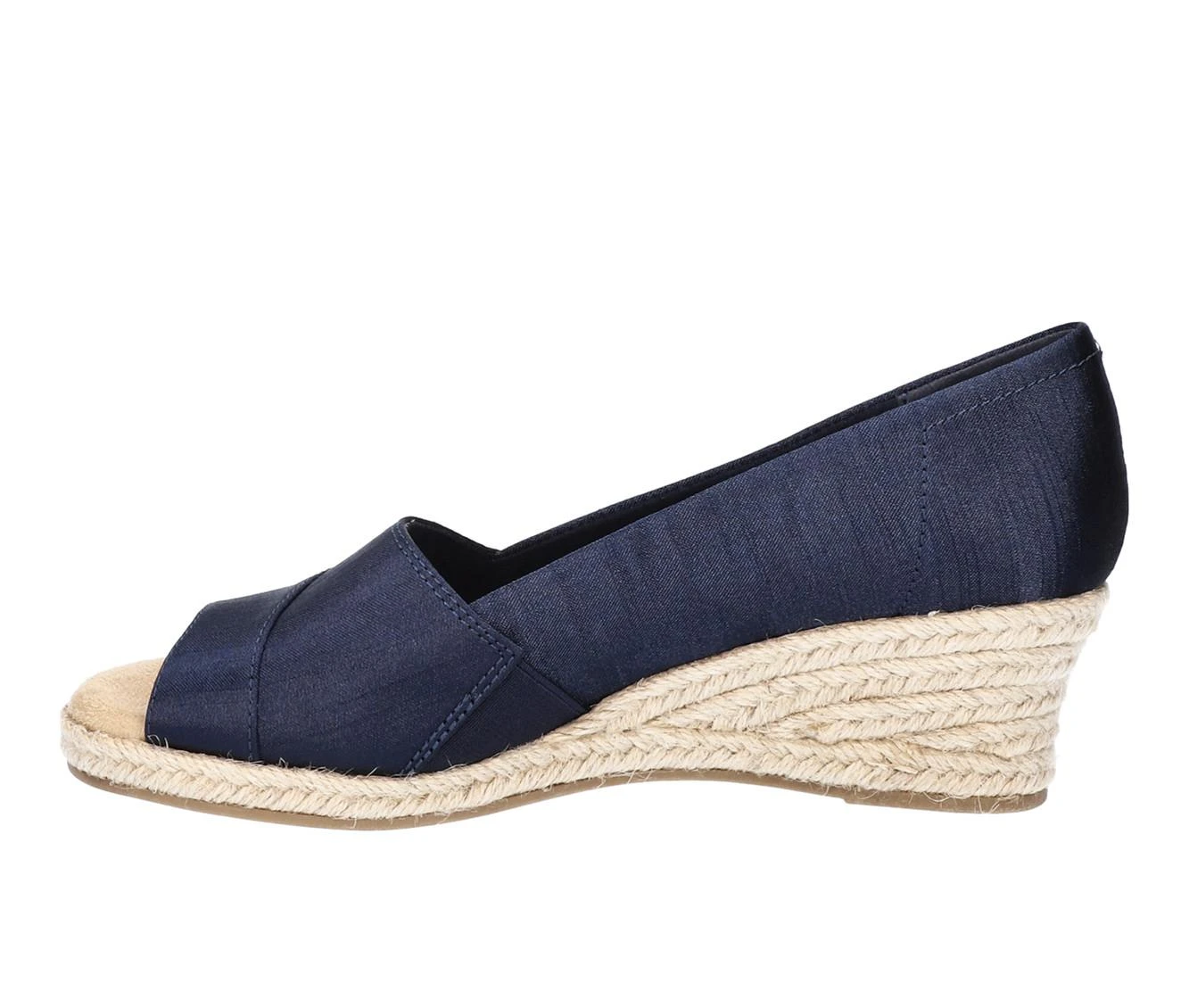 Coupon ๐ฏ Women's Easy Street Jasper Espadrille Wedge ๐ฉด Sandals Navy Thai Silk ๐คฉ - Image 4