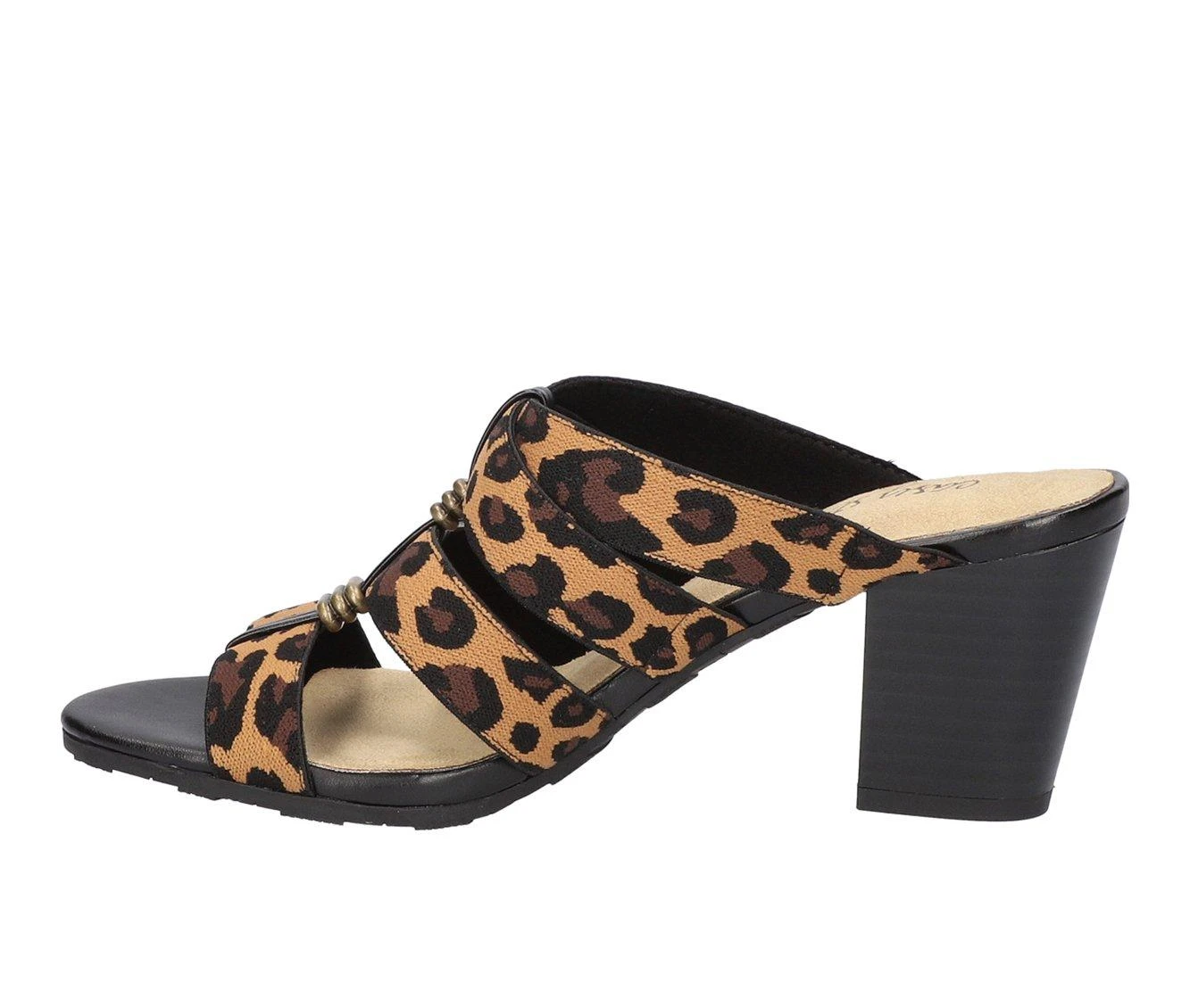 Outlet โจ Women's Easy Street Alize Block Heel ๐ Dress ๐ฉด Sandals Leopard Gore โ - Image 4