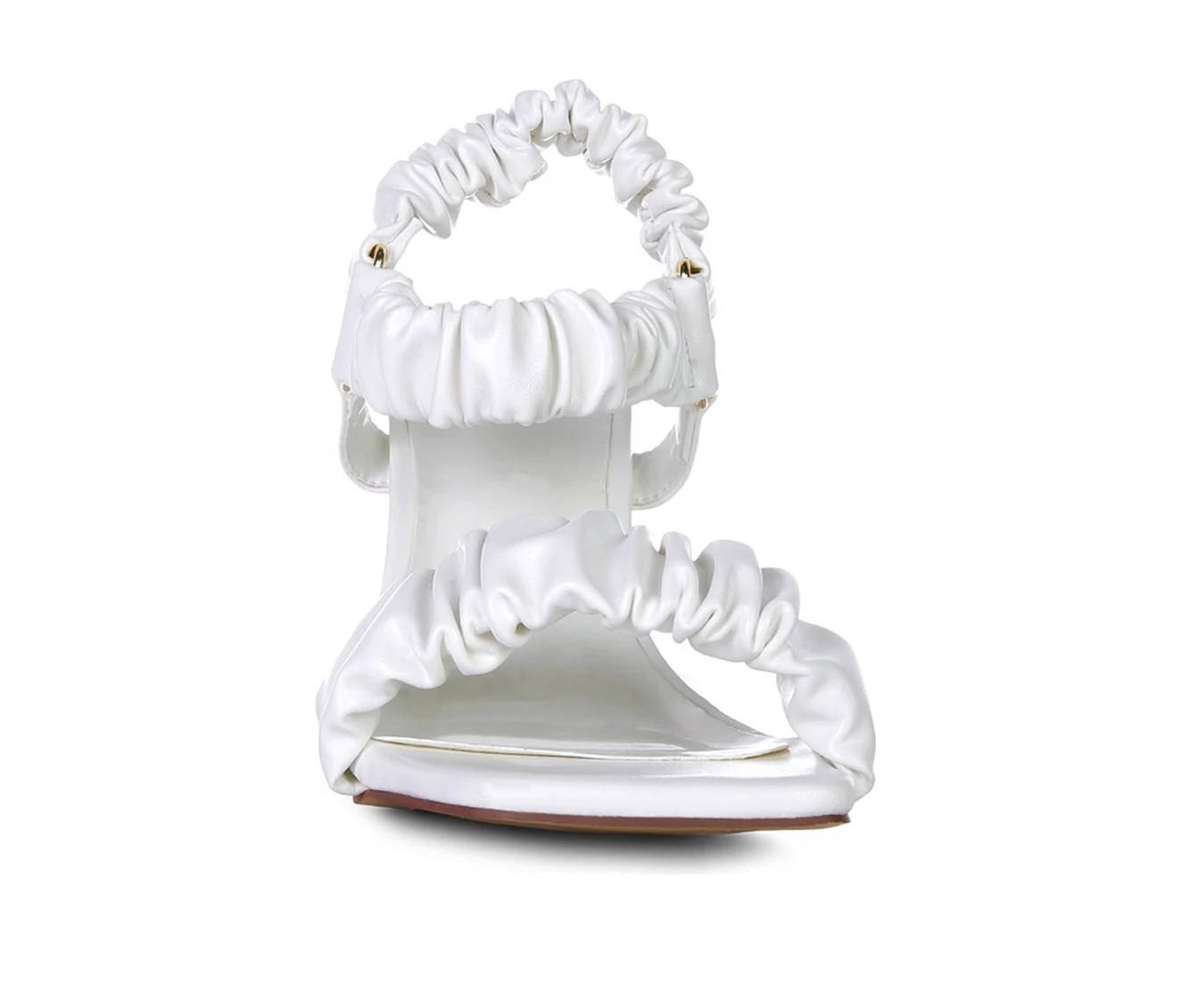 Deals ๐งจ Women's London Rag Merker ๐ Dress ๐ฉด Sandals White ๐คฉ - Image 5