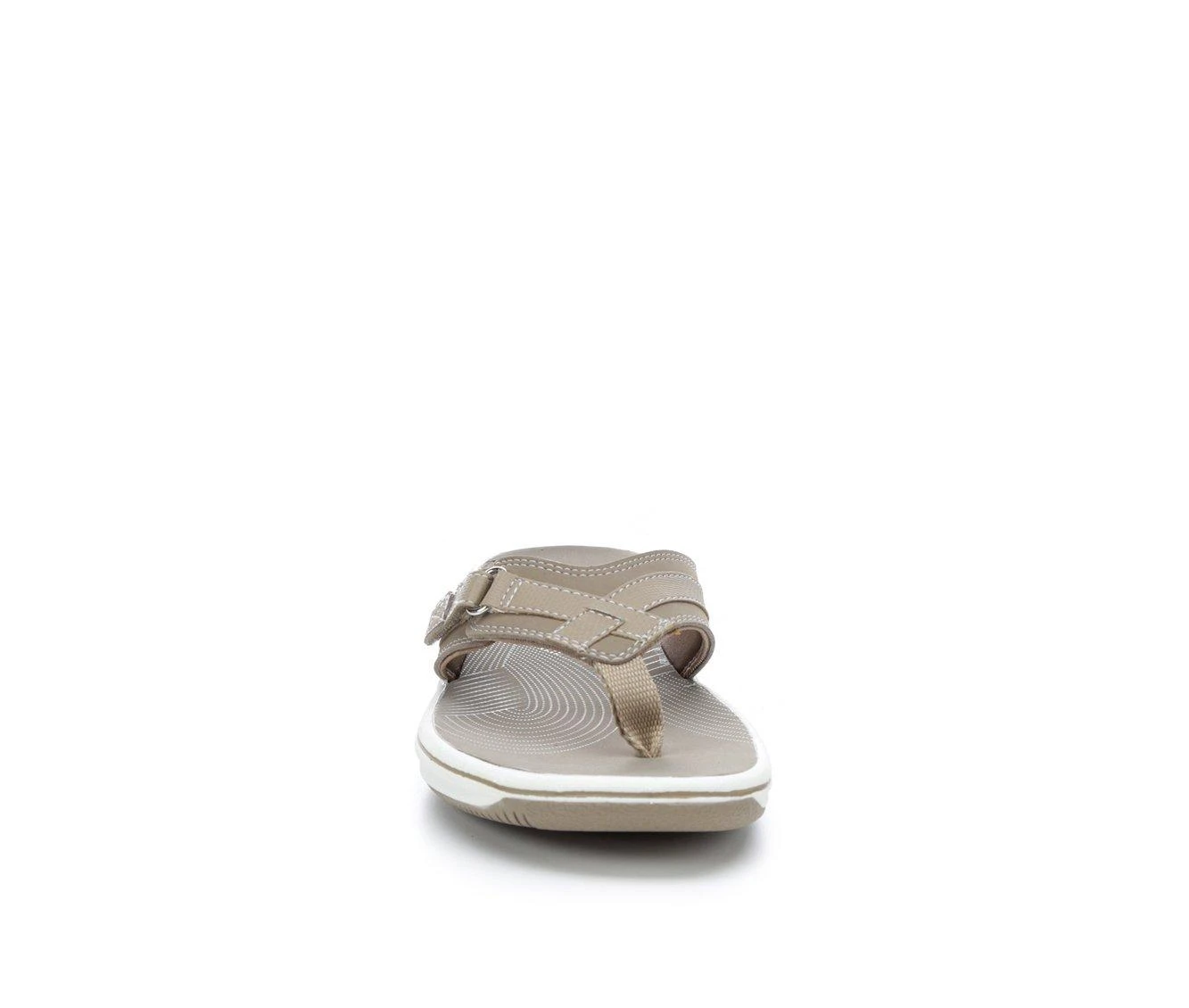 Promo โญ Women's Clarks Breeze Sea Flip-Flops Taupe ๐ - Image 5