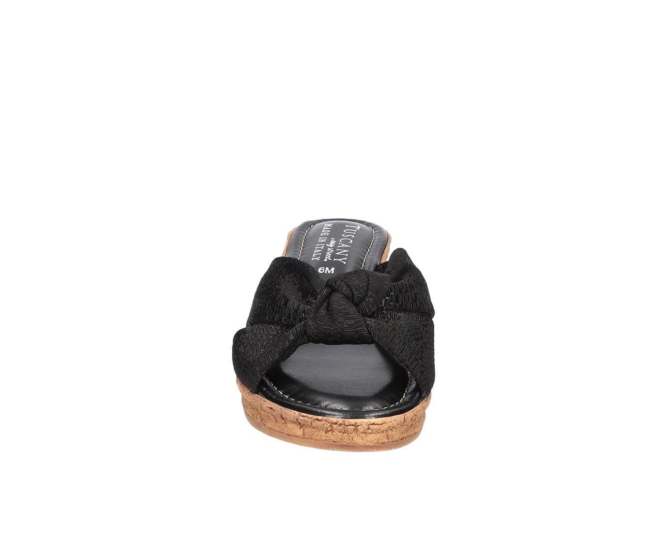 Best Pirce 🤩 Women's TUSCANY BY EASY STREET Jolanda Wedges Black Crepe 🌟 - Image 5
