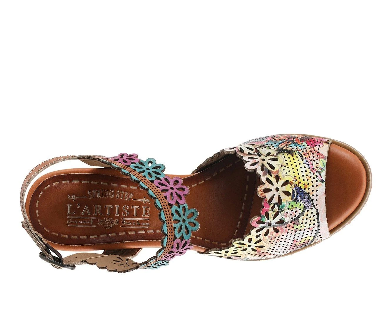 Budget ⭐ Women's L'Artiste Floradacious 👗 Dress 🩴 Sandals Camel Multi 💯 - Image 6